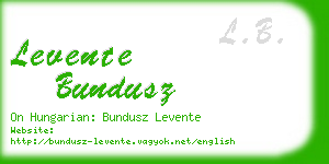 levente bundusz business card